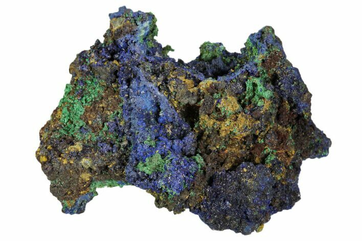 Sparkling Azurite and Malachite Crystal Cluster - Morocco #104375